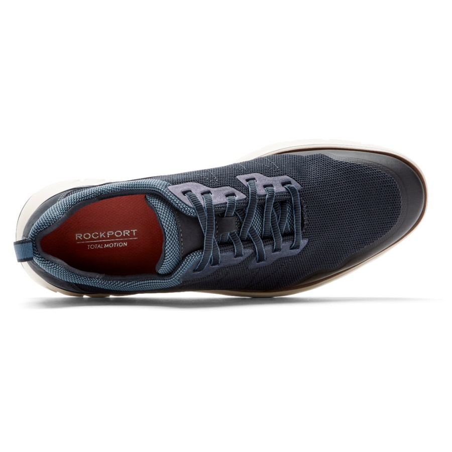 Rockport Masculino Total Motion Sport Guarda-lamas Tênis Novo Vestido Azul