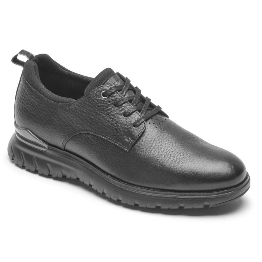 Rockport Masculino Total Motion Sport Simple Toe Couro Preto Oxford