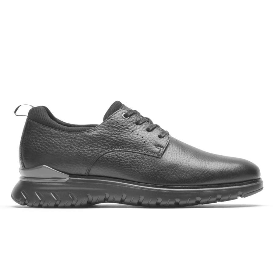 Rockport Masculino Total Motion Sport Simple Toe Couro Preto Oxford