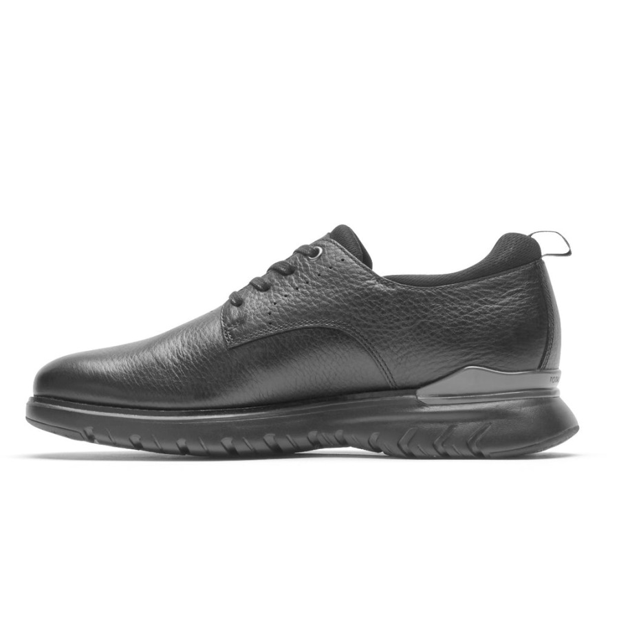 Rockport Masculino Total Motion Sport Simple Toe Couro Preto Oxford