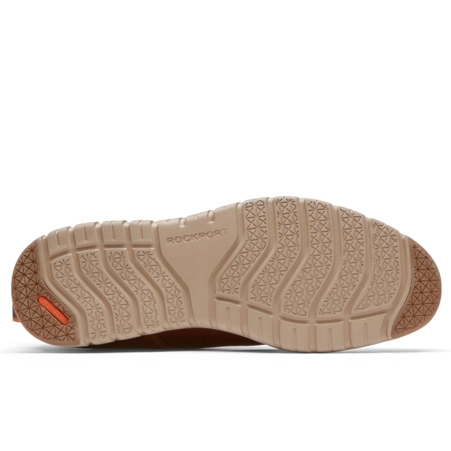 Couro Conhaque Oxford Masculino Rockport Total Motion Sport Biqueira Simples