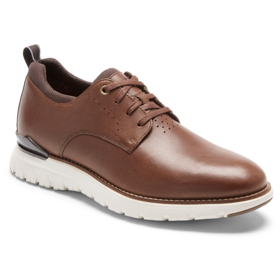Rockport Masculino Total Motion Sport Simple Toe Oxford Hazelnut