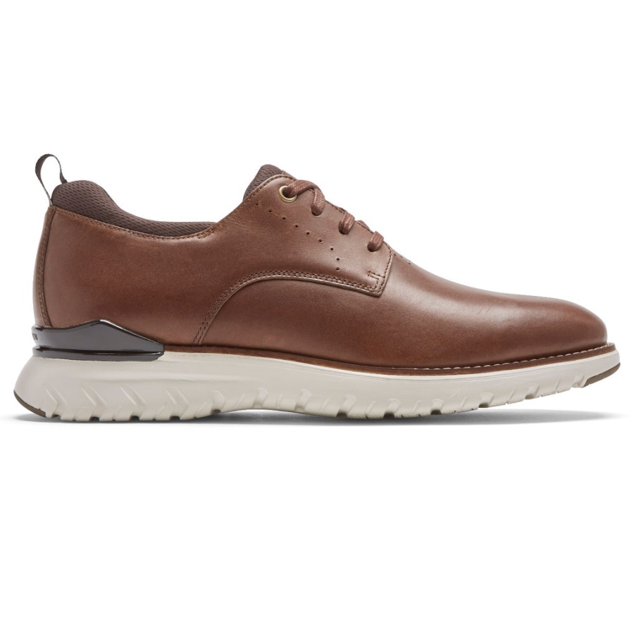 Rockport Masculino Total Motion Sport Simple Toe Oxford Hazelnut