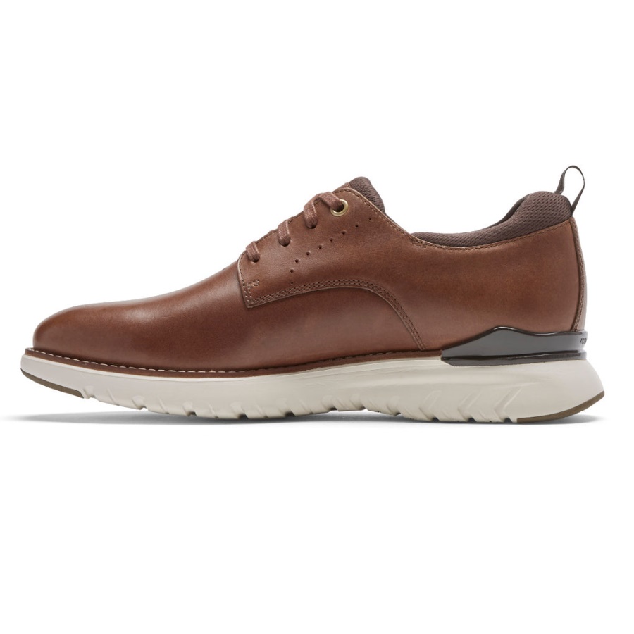 Rockport Masculino Total Motion Sport Simple Toe Oxford Hazelnut