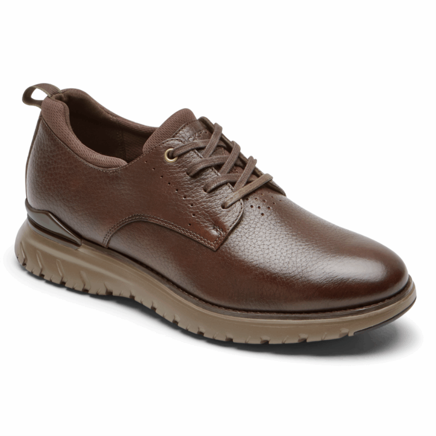 Rockport Masculino Total Motion Sport Biqueira Simples Couro Oxford Java