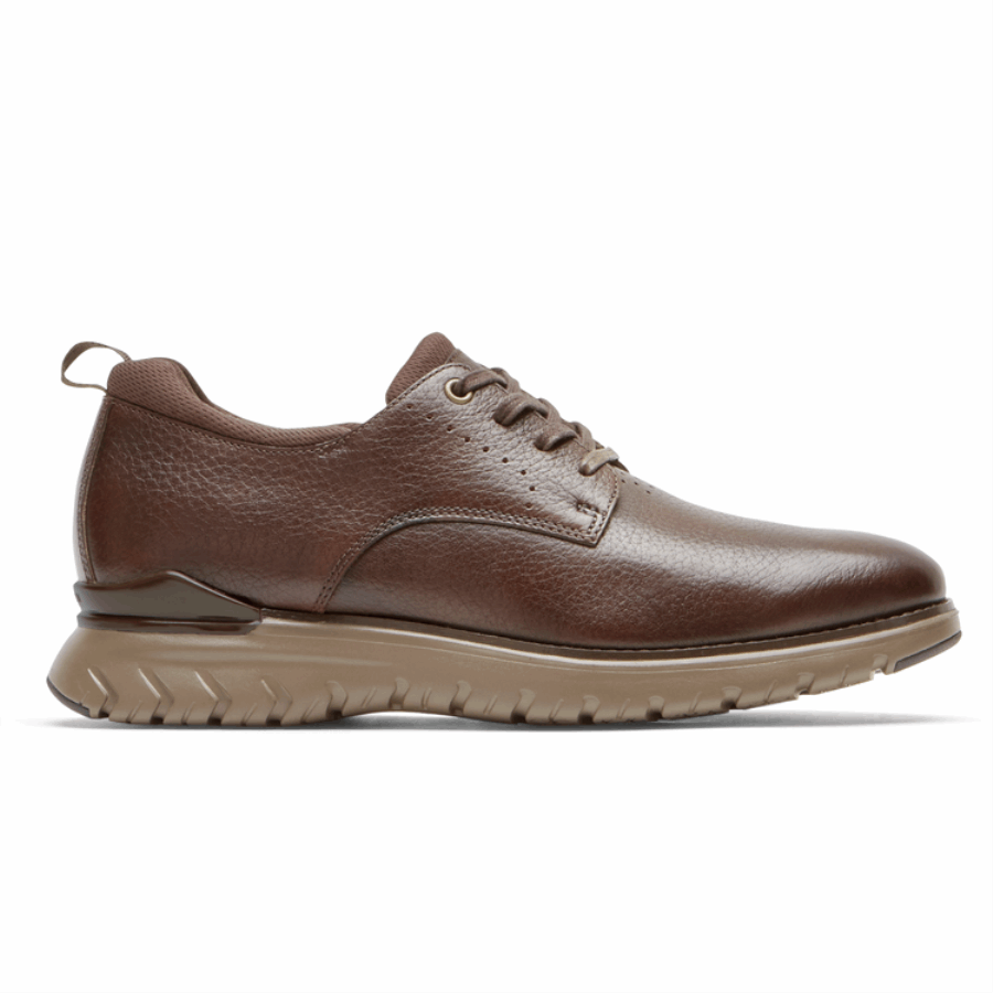 Rockport Masculino Total Motion Sport Biqueira Simples Couro Oxford Java