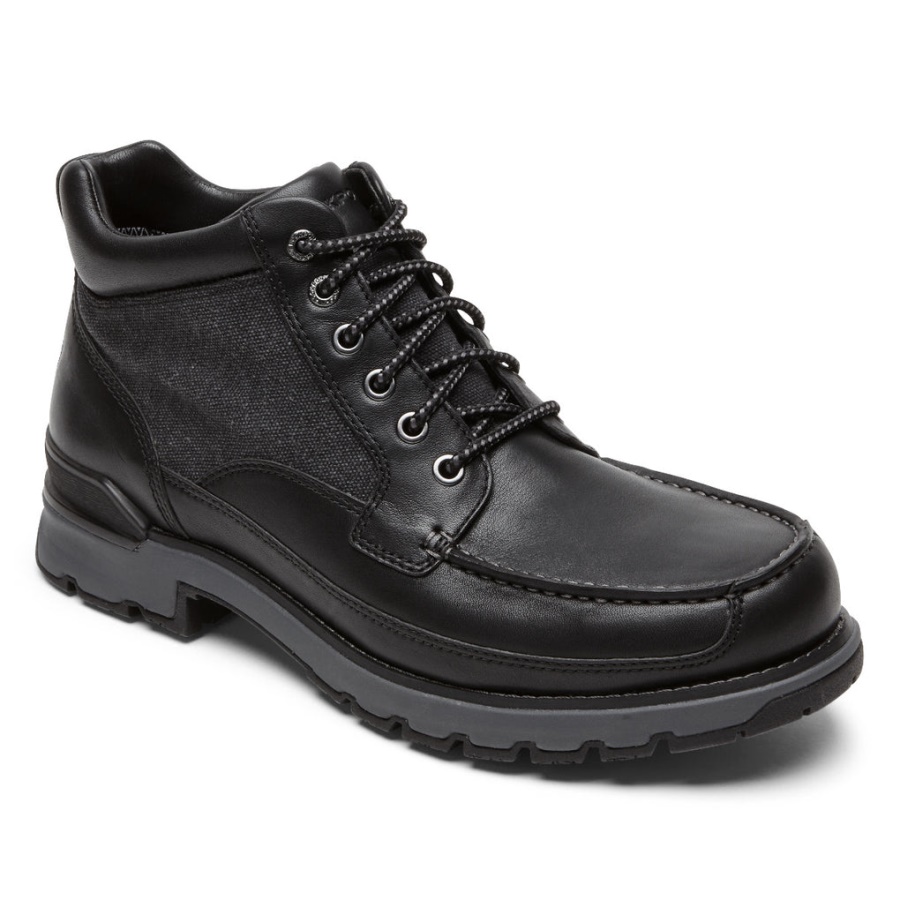 Bota Rockport Total Motion Trek Keota Masculina à Prova D'água Preta