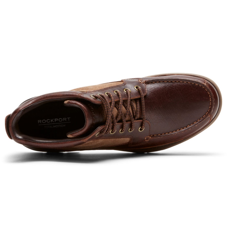 Rockport Masculino Total Motion Trek Keota Boot-tan à Prova D'água
