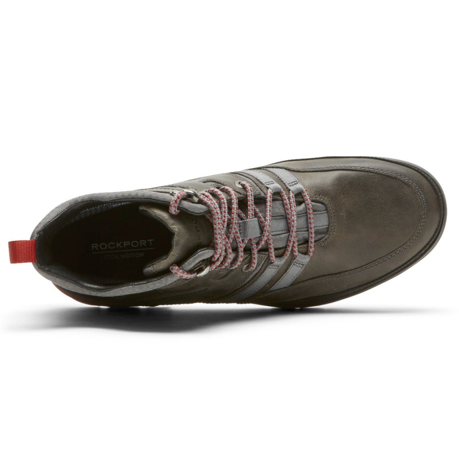 Rockport Total Motion Trek Moderno Bota à Prova D'água Cinza De Aço Para Homem