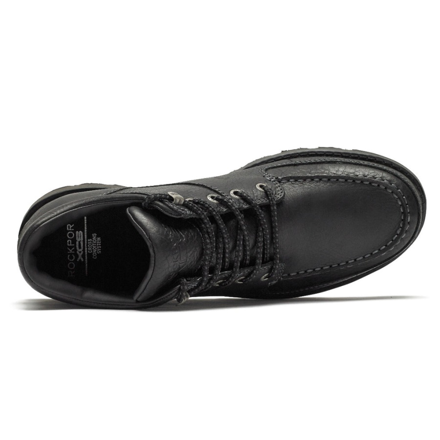 Bota Chukka Impermeável Masculina Rockport Umbwe Ii Couro Preto