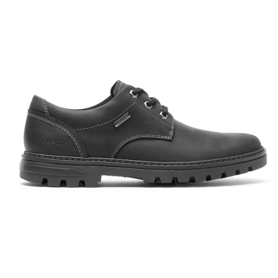 Rockport Masculino Weather Ou Não Oxford Impermeável Couro Preto
