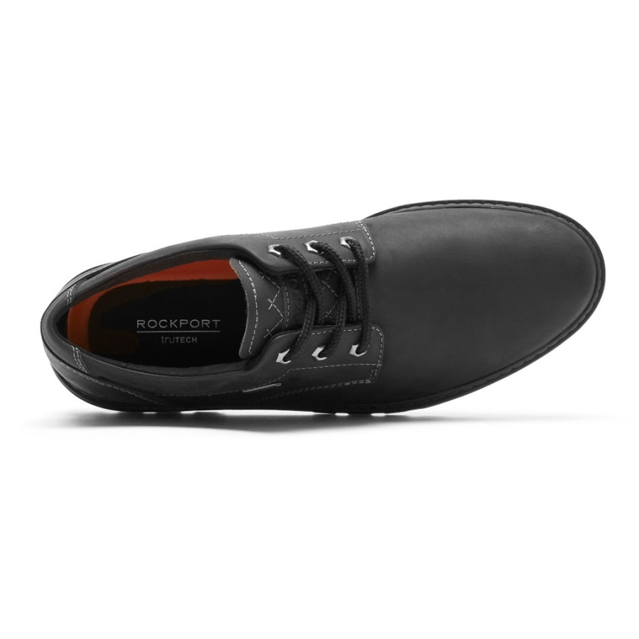 Rockport Masculino Weather Ou Não Oxford Impermeável Couro Preto