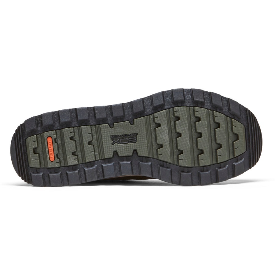 Rockport Masculino Xcs Path Mid Boot Impermeável Couro Java Camurça