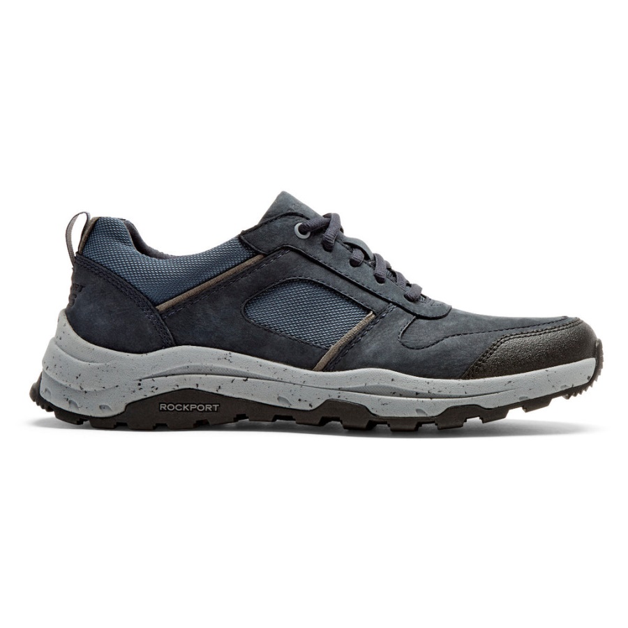 Rockport Masculino Xcs Caminho à Prova D'água Ubal Trekker Navy Nobuck