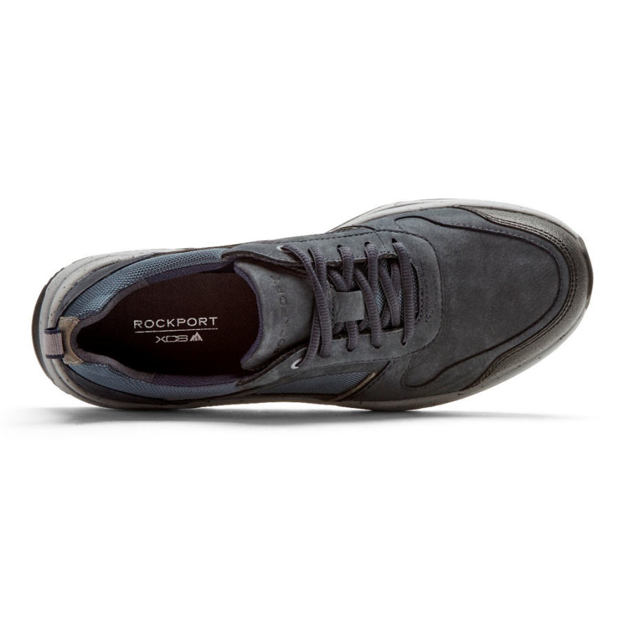 Rockport Masculino Xcs Caminho à Prova D'água Ubal Trekker Navy Nobuck