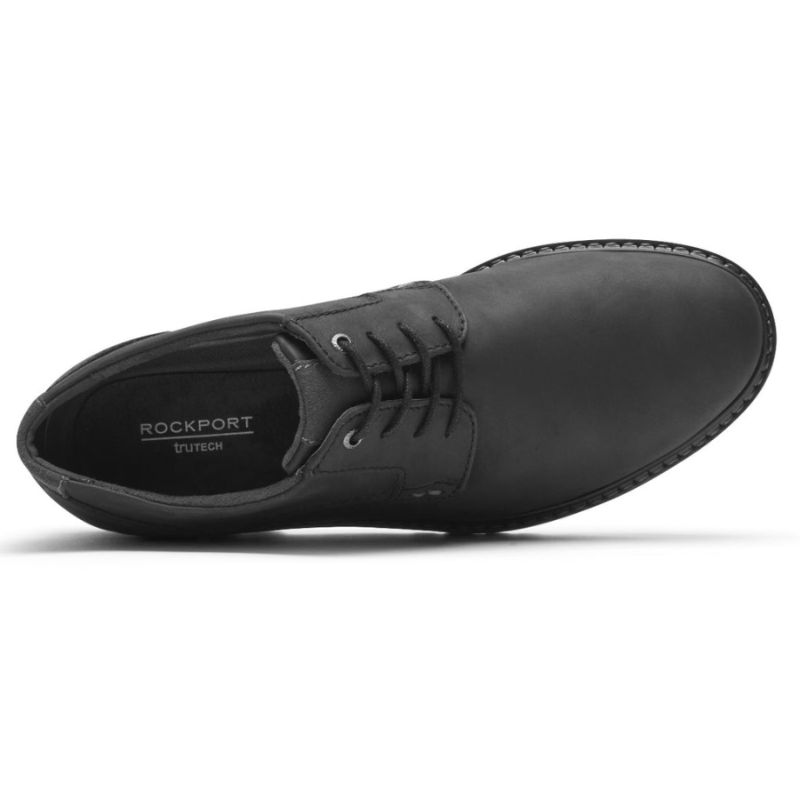 Rockport Masculino Xcs Bico Liso Oxford-impermeável Preto