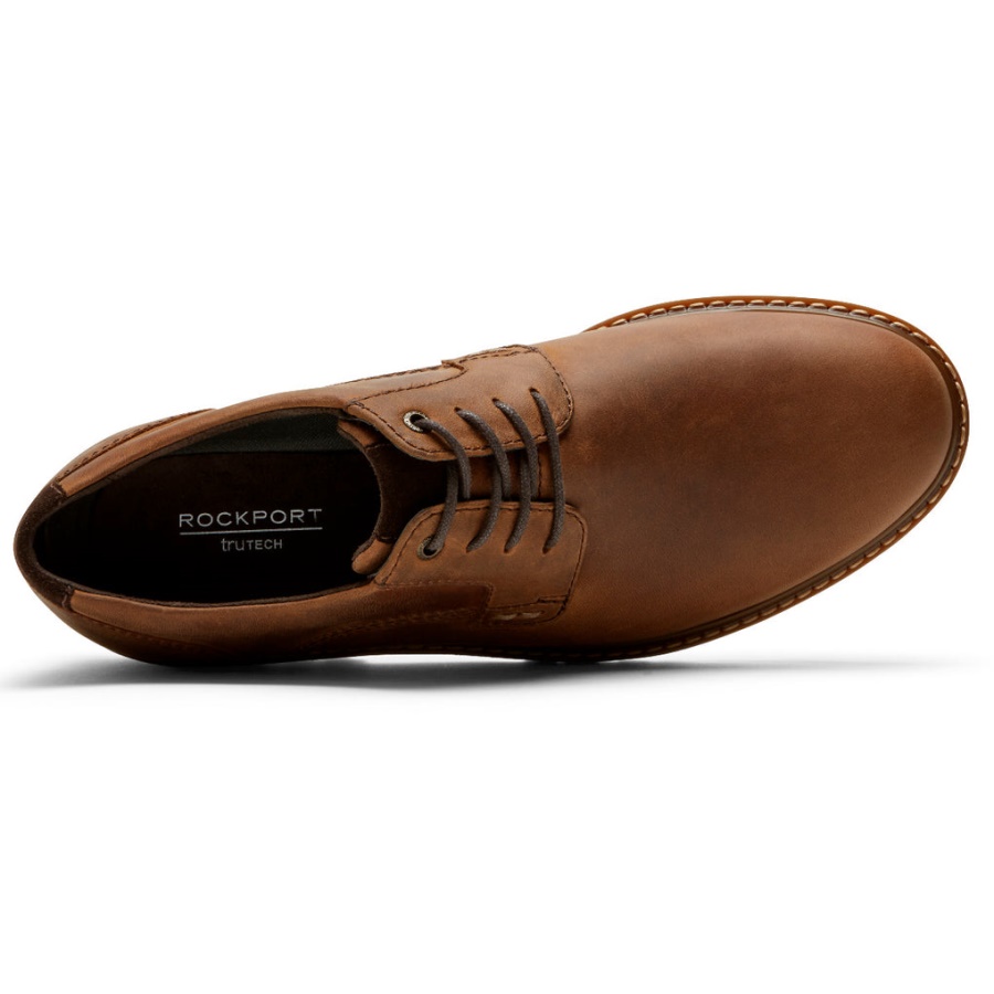 Rockport Masculino Xcs Dedo Do Pé Liso Oxford-madeira à Prova D'água