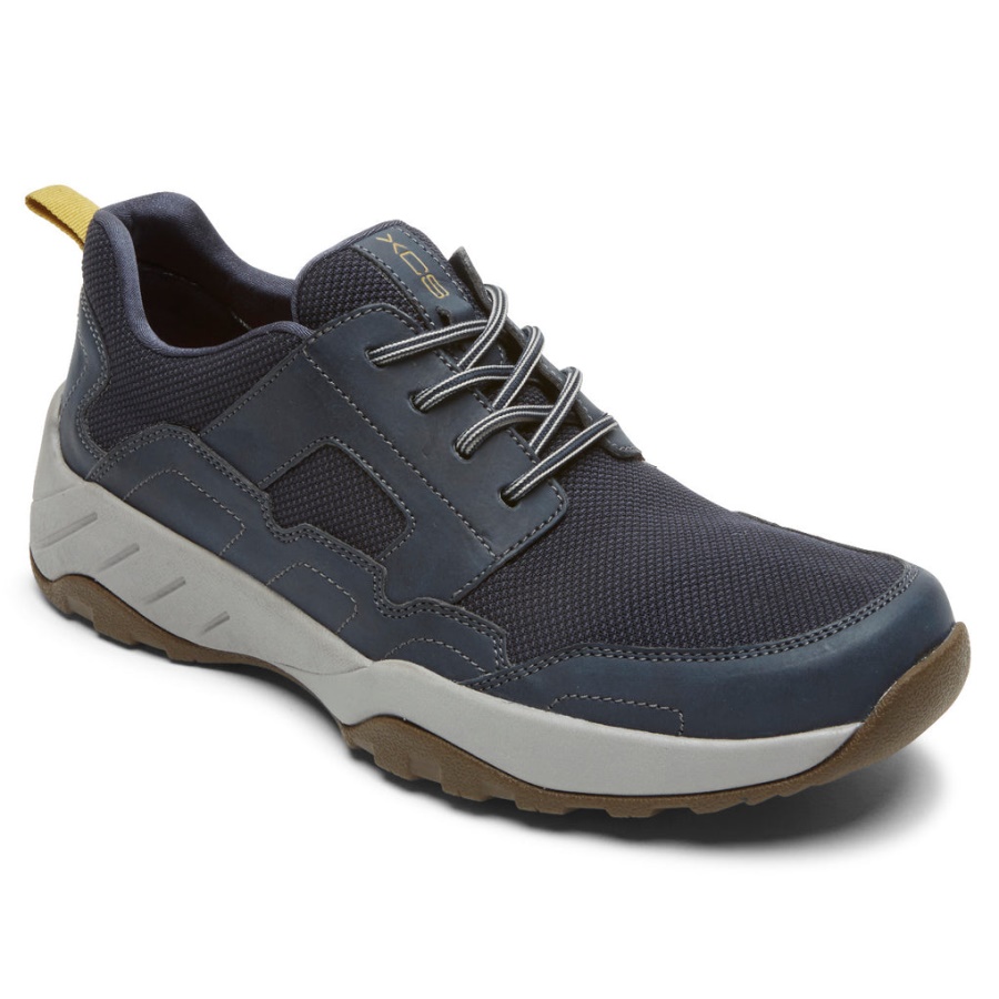 Tênis Rockport Masculino Xcs Riggs Com Cadarço Azul Marinho
