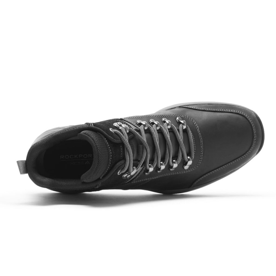 Bota Trekker Masculina Rockport Xcs Spruce Peak Impermeável Preta