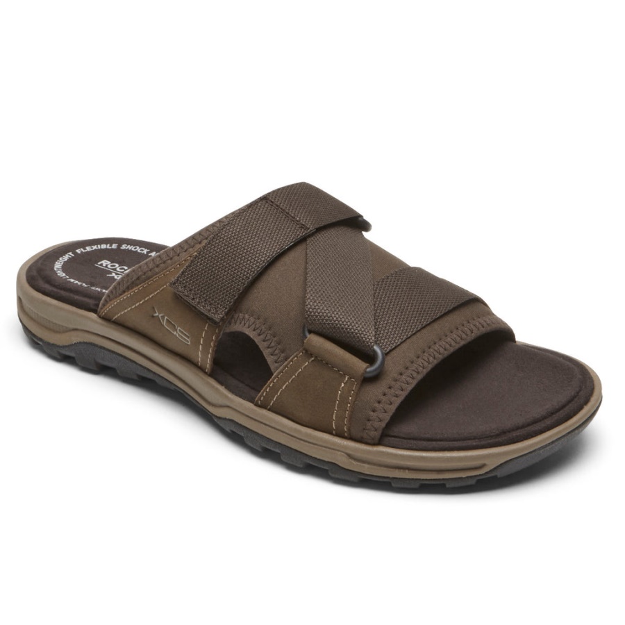 Rockport Masculino Xcs Trilha Técnica Ii Velcro Slide Marrom
