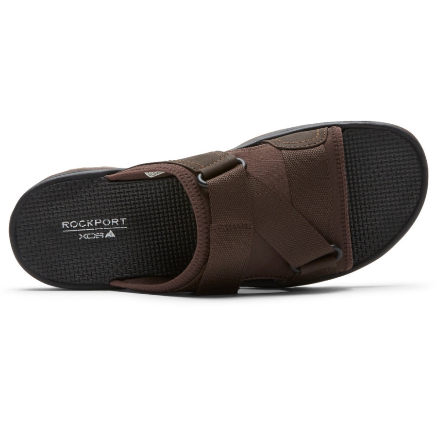 Rockport Masculino Xcs Trilha Técnica Velcro Slide Marrom