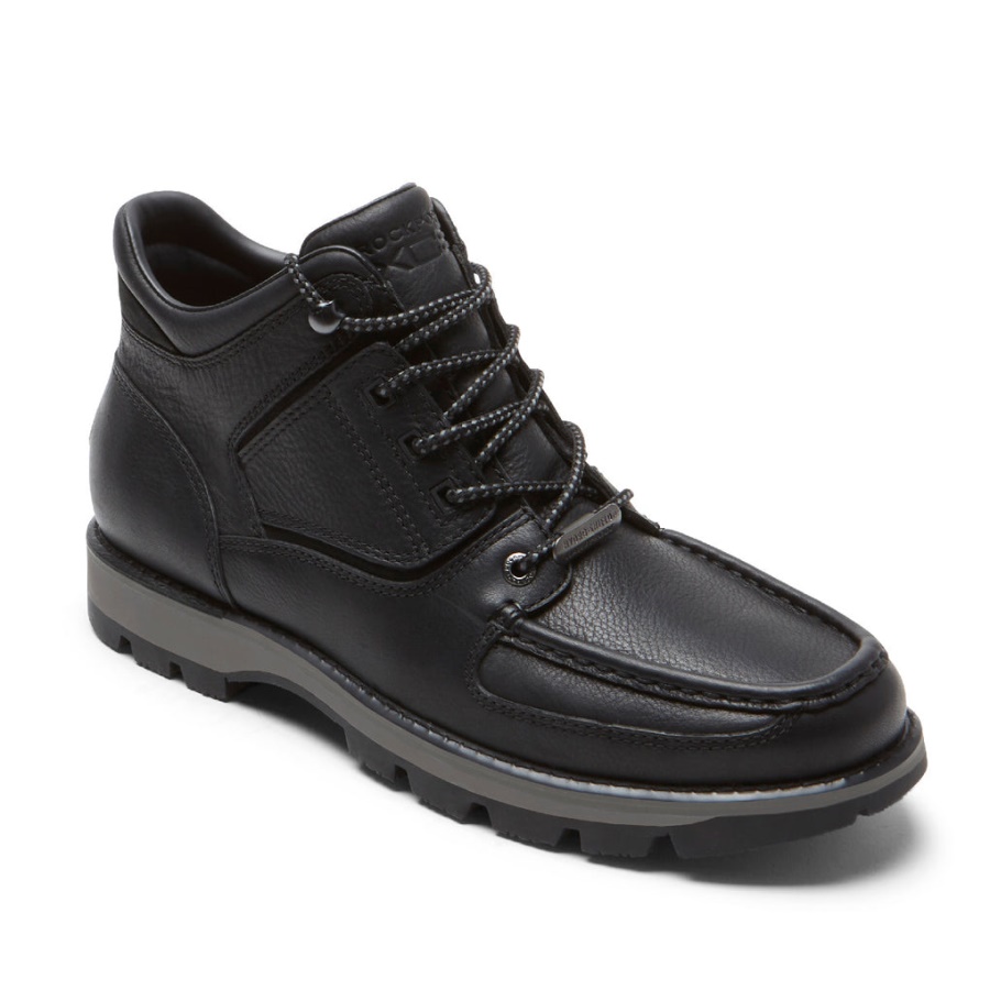 Bota Masculina Rockport Xcs Umbwe Ii Trail Impermeável Couro Preto