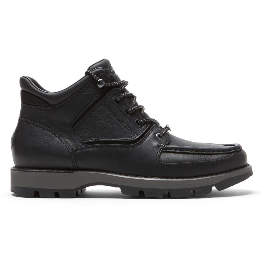 Bota Masculina Rockport Xcs Umbwe Ii Trail Impermeável Couro Preto