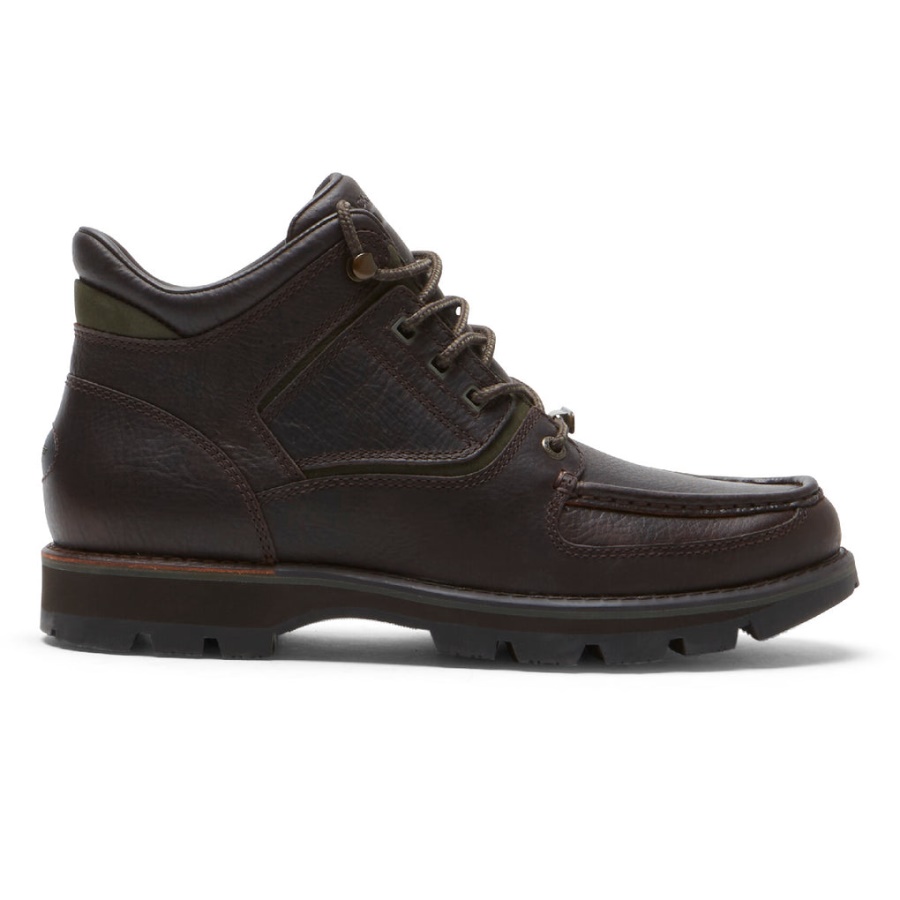 Bota Masculina Rockport Xcs Umbwe Ii Trail Impermeável Chocolate Verde