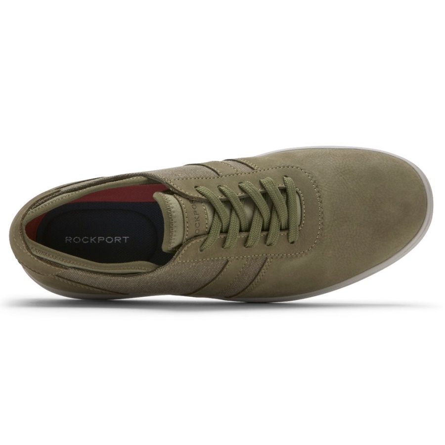 Tênis Ubal Ubal De 5 Olhos Masculino Rockport Zaden Em Lona Nobuck Verde-oliva