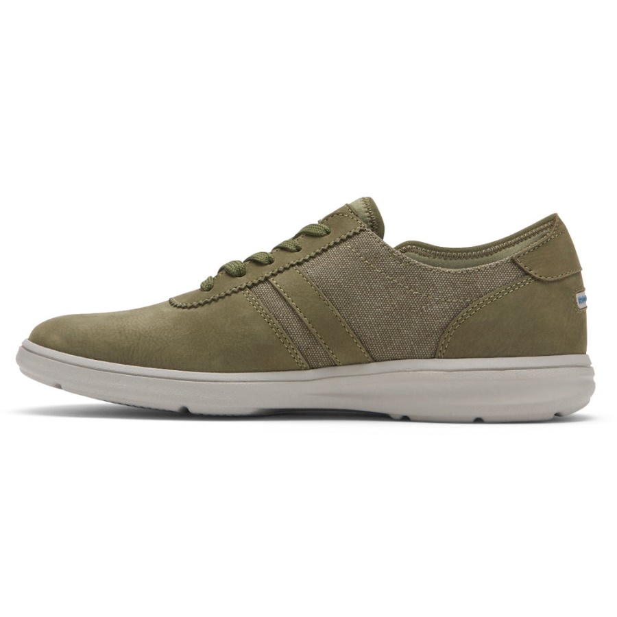 Tênis Ubal Ubal De 5 Olhos Masculino Rockport Zaden Em Lona Nobuck Verde-oliva
