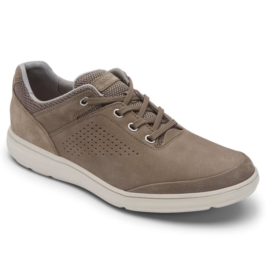 Rockport Men's Sementes Oxford Tênis Breen Camurça Nubuck Em Relevo