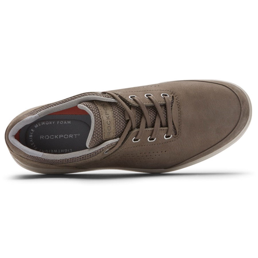 Rockport Men's Sementes Oxford Tênis Breen Camurça Nubuck Em Relevo