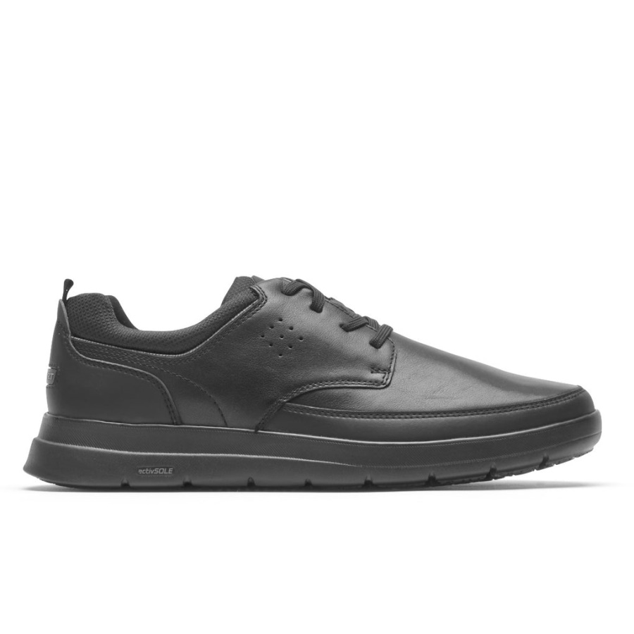 Tênis Truflex Cayden Masculino Rockport Bico Liso Couro Preto