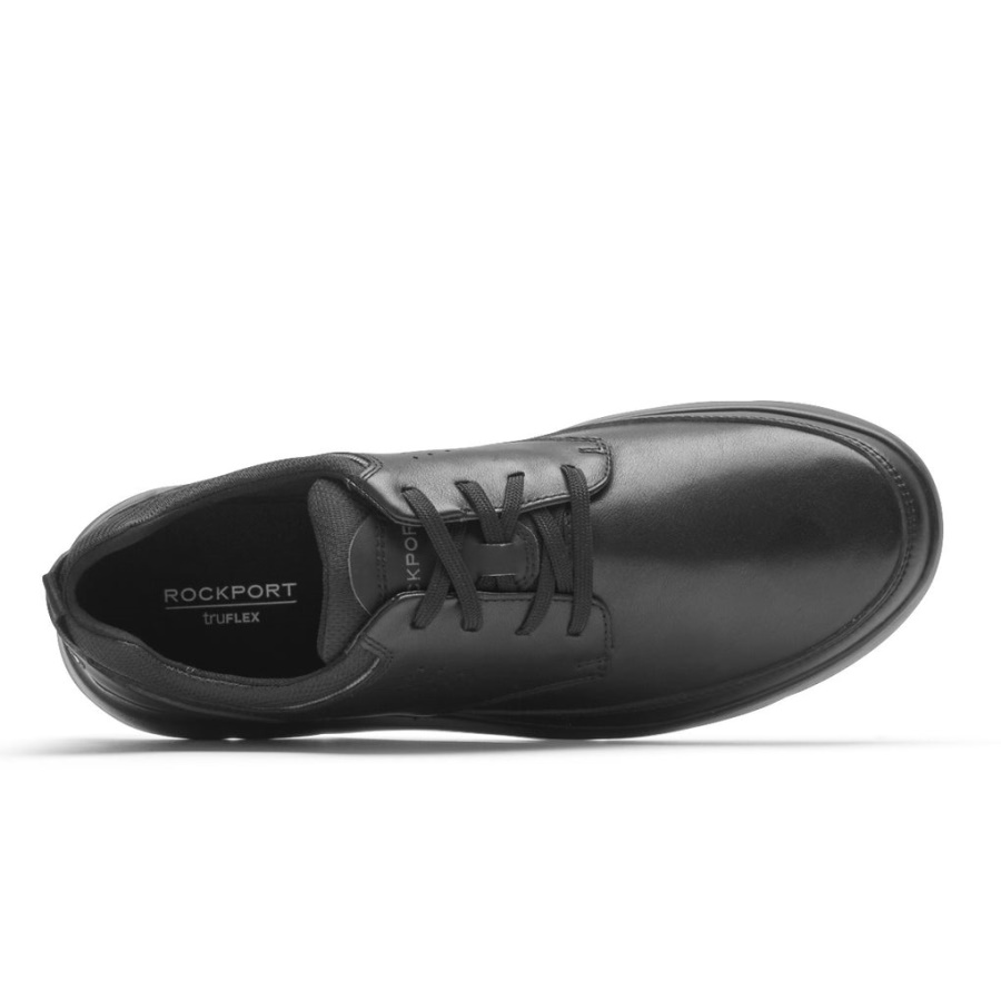 Tênis Truflex Cayden Masculino Rockport Bico Liso Couro Preto