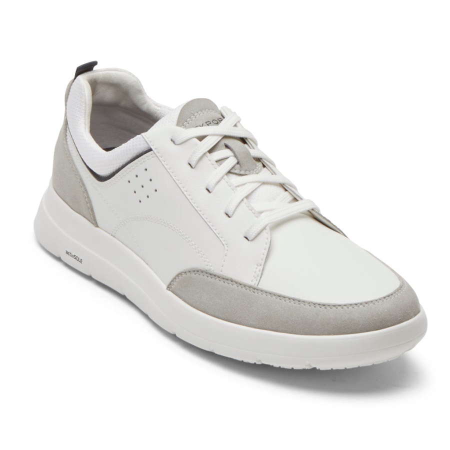 Sapatilha Masculina Truflex Cayden Rockport Couro Branco Vapor