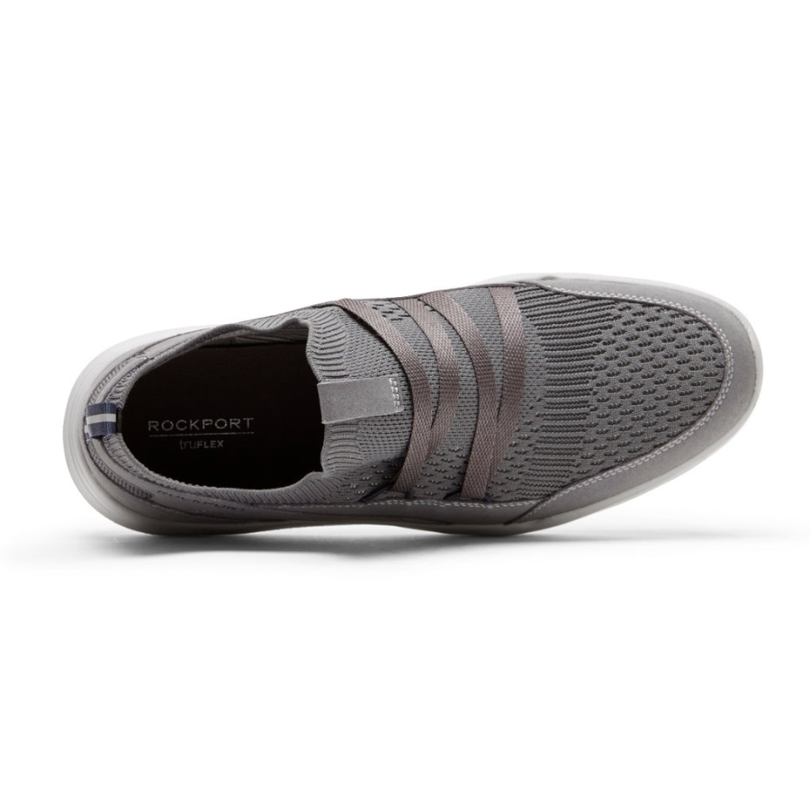 Tênis Slip-on Masculino Rockport Truflex Evolution Truflex Evolution Aço Cinza
