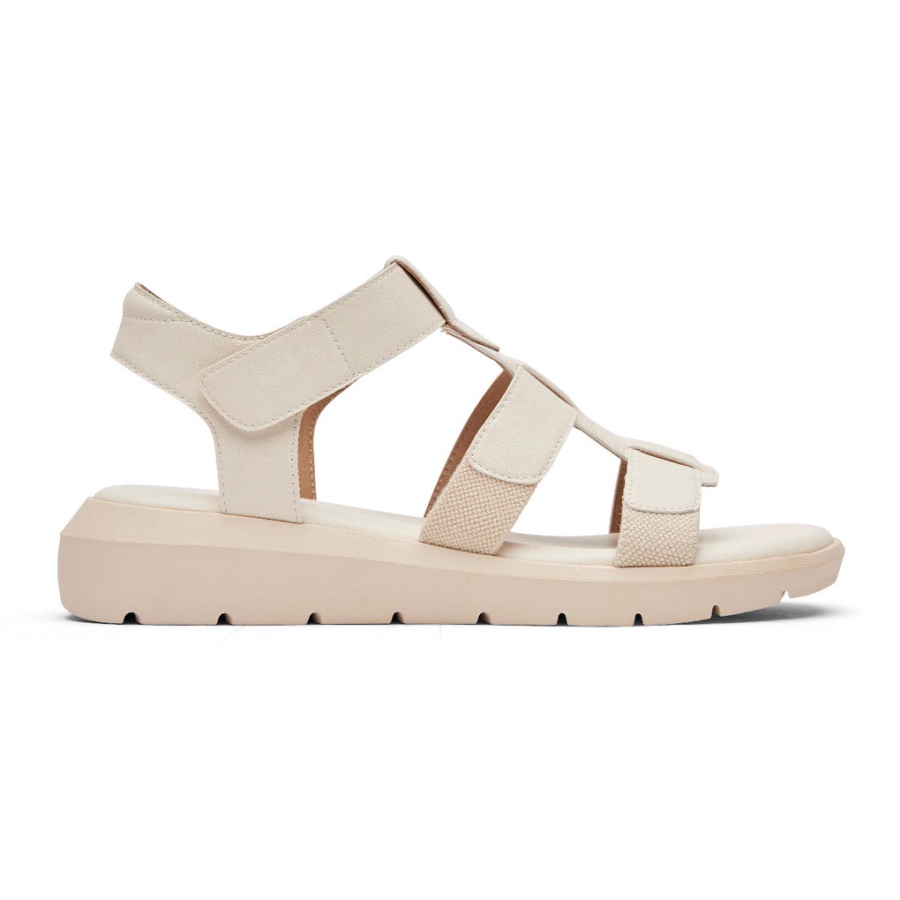 Abbie T-strap Sandália Feminina Rockport Baunilha