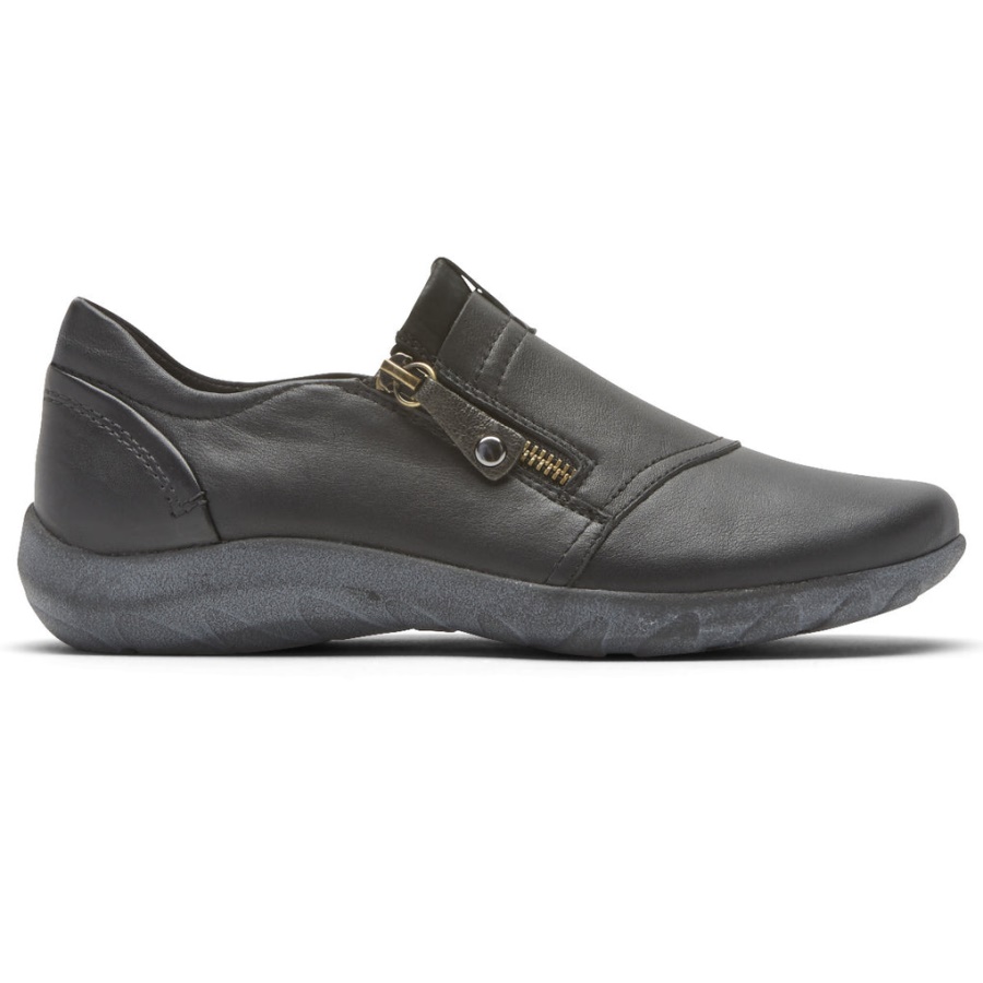 Amalie Com Zíper Feminino Rockport Slip-on Preto