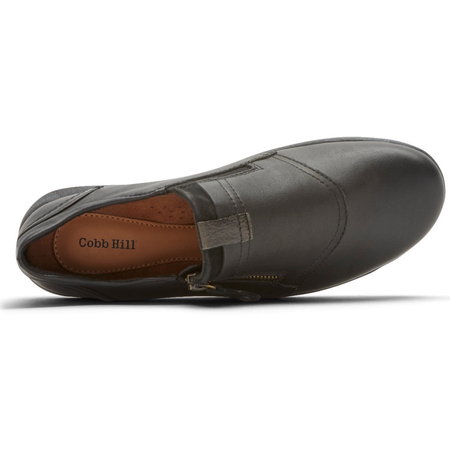 Amalie Com Zíper Feminino Rockport Slip-on Preto