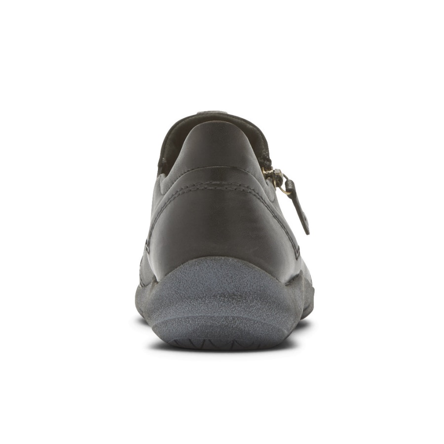 Amalie Com Zíper Feminino Rockport Slip-on Preto