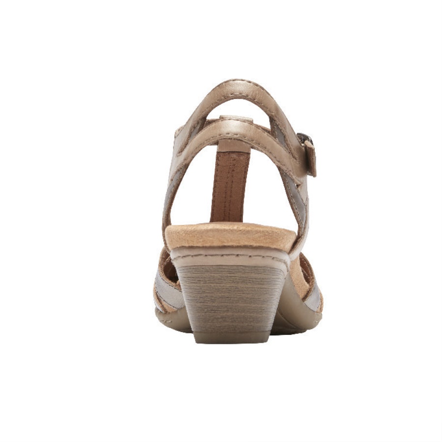 Aubrey T-strap Feminina Rockport Nova Cáqui Multi
