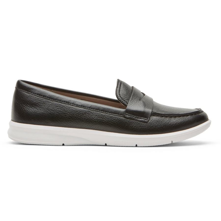 Mocassim Feminino Lavável Ayva Rockport Preto