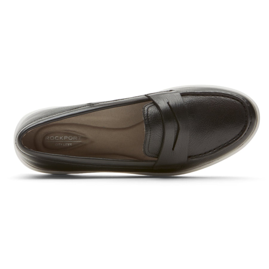 Mocassim Feminino Lavável Ayva Rockport Preto