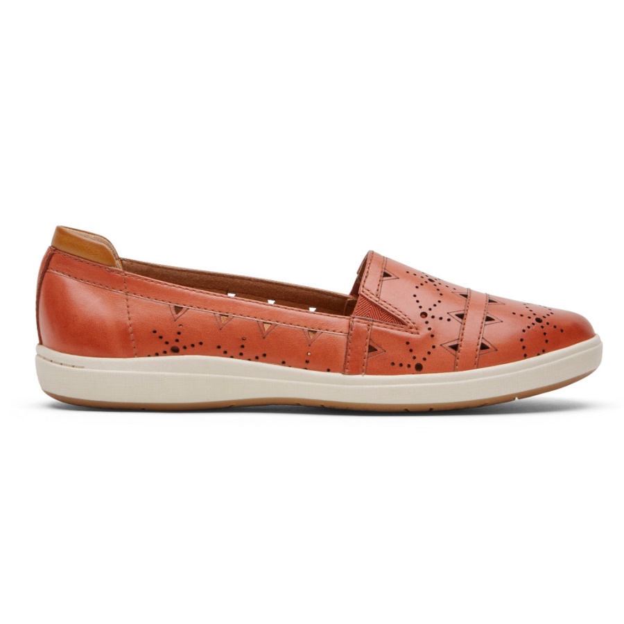 Baile Feminino De Rockport Slip-on Russet