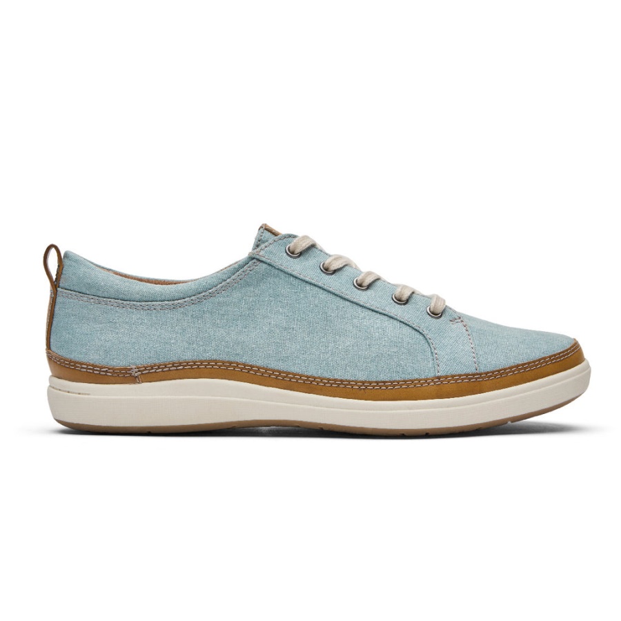 Sapatilha Bailee Feminina Rockport Lona Azul Mineral