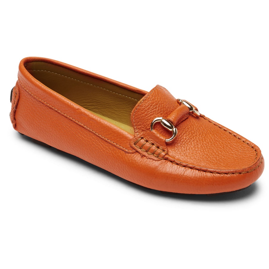 Mocassim Feminino De Rockport Bayview Bit Keeper Laranja