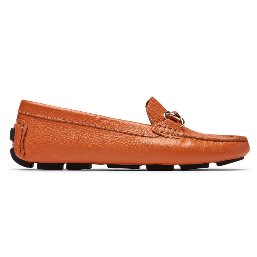 Mocassim Feminino De Rockport Bayview Bit Keeper Laranja