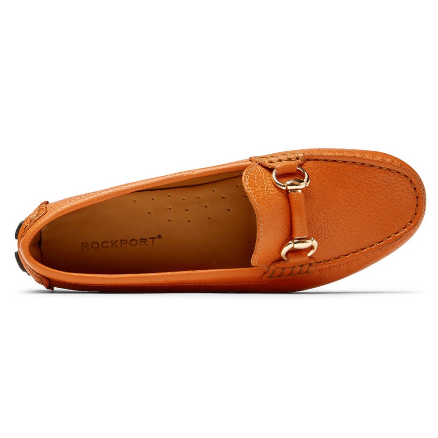 Mocassim Feminino De Rockport Bayview Bit Keeper Laranja