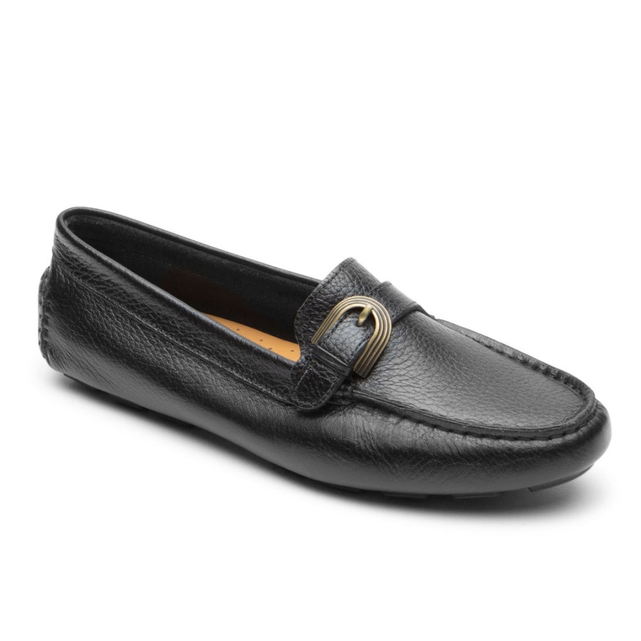 Mocassim Feminino Rockport Com Fivela Bayview Preto