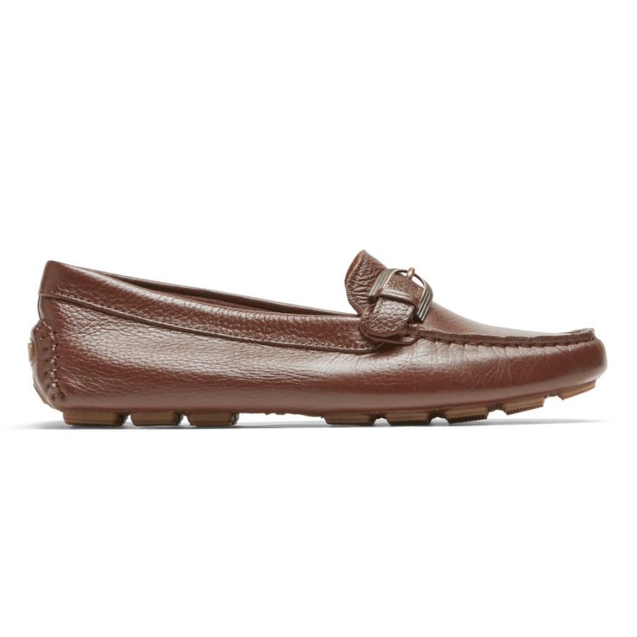 Mocassim Feminino Com Fivela Bayview Rockport Bourbon